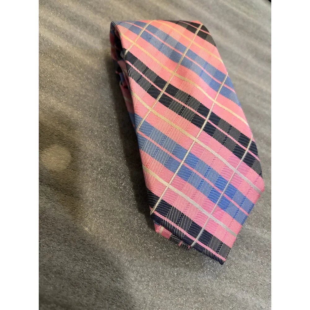 Nautica Pink w/ Stripes 100% Silk 60.5in Tie